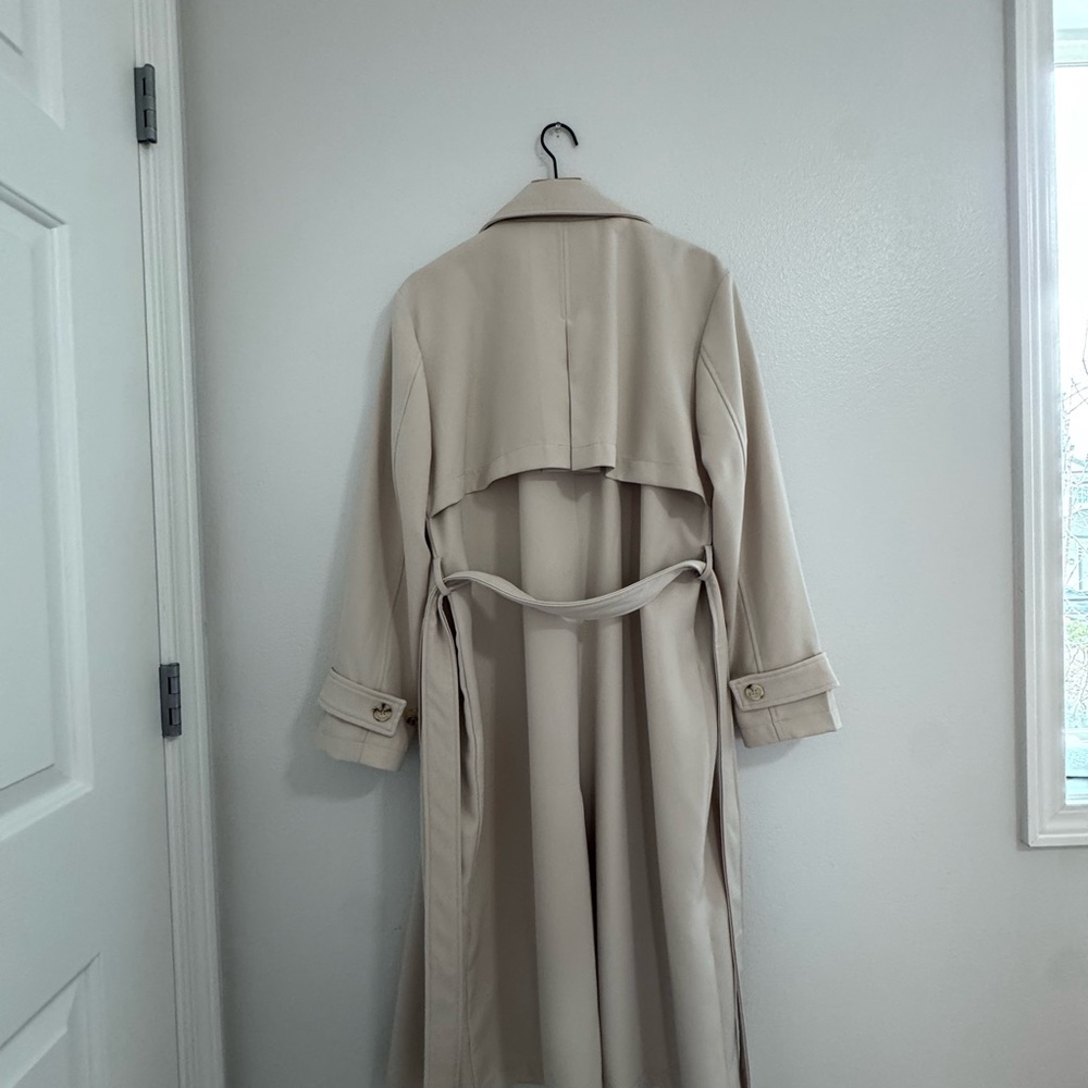 Bagatelle Beige Double-Breasted Trench Coat - Picture 7 of 10